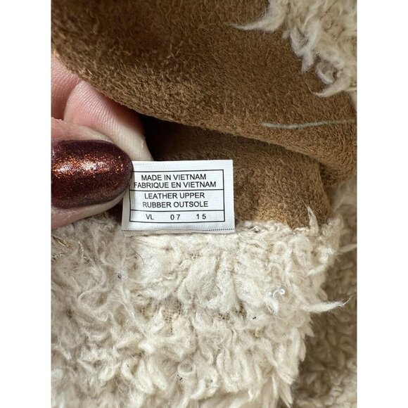 Sanuk Brown Navajo Suede Tall Faux Fur Boots Winter Warm Women's Sz 7 - Picture 4 of 15